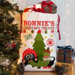 Personalised Dachshund Dog Christmas Sack for Pet Festive Treats