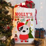 Personalised French Bulldog Dog Christmas Sack for Pet Festive Treats
