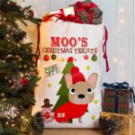 Personalised French Bulldog Dog Christmas Sack for Pet Festive Treats