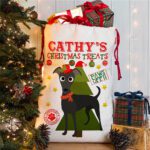 Personalised Greyhound Dog Christmas Sack for Pet Festive Treats