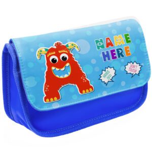 Personalised Kids Monster Initial Pencil Case A