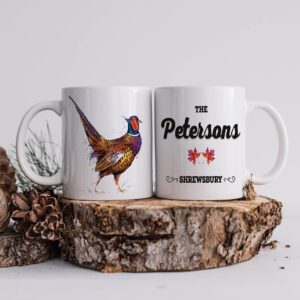 Personalised Pheasant Family Mug