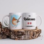 Personalised Robin Family Mug