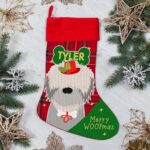 Personalised Bearded Collie Dog Christmas Treat Stocking for Pets