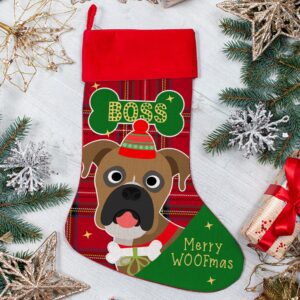 Personalised Boxer Dog Christmas Treat Stocking for Pets