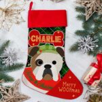 Personalised Bulldog Dog Christmas Treat Stocking for Pets