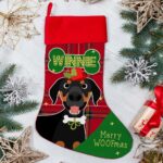 Personalised Doberman Dog Christmas Treat Stocking for Pets