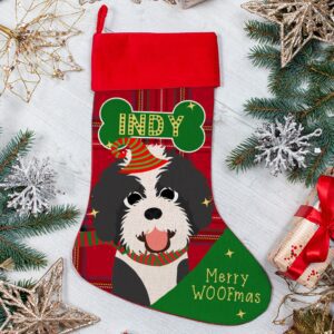 Personalised Cockapoo Labradoodle Dog Christmas Treat Stocking for Pets