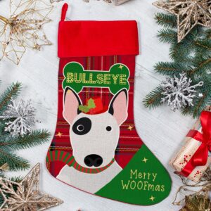 Personalised English Bull Terrier Dog Christmas Treat Stocking for Pets