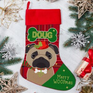 Personalised Pug Dog Christmas Treat Stocking for Pets
