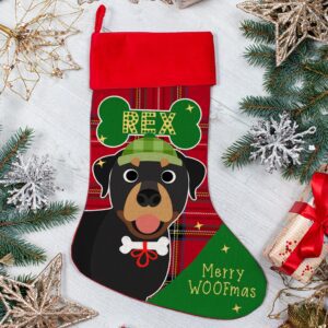 Personalised Rottweiler Dog Christmas Treat Stocking for Pets