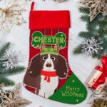 Personalised Springer Spaniel Dog Christmas Treat Stocking for Pets