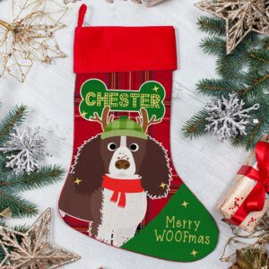 Personalised Springer Spaniel Dog Christmas Treat Stocking for Pets