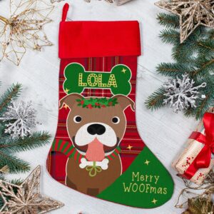 Personalised Staffordshire Bull Terrier Dog Christmas Treat Stocking for Pets