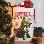 Personalised Schnauzer Dog Christmas Sack for Pet Festive Treats