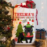 Personalised Staffordshire Terrier Dog Christmas Sack for Pet Festive Treats