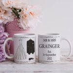 Personalised Mr & Mrs Dress Suit Wedding Mug Couple Gift