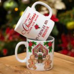 Personalised Gingerbread First Christmas New Home Mug Couple Festive Gift