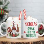 Personalised Funny Gnome Christmas Mug Festive Gift