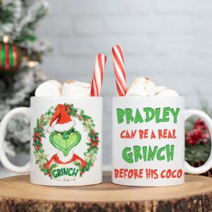 Personalised Funny Grinch Christmas Mug Festive Gift
