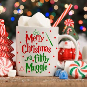 Personalised Funny Harry Potter Muggle Christmas Mug Festive Gift