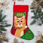 Personalised Ginger Tabby Cat Christmas Treat Stocking Festive Pet Gift