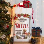 Personalised Christmas Sack Alice in Wonderland Festive Present Bag Gift