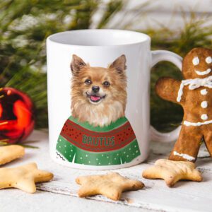 Personalised Chihuahua Dog Christmas Jumper Mug DJM18