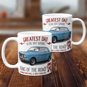 Personalised Ford Cortina MK2 1600e Classic Car Dad Mug CLD10