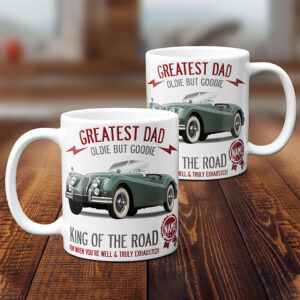 Personalised Jaguar XK140 Classic Car Dad Mug CLD24