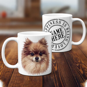 Personalised Pomeranian Dog Mug KDM27