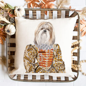Personalised Shih Tzu Vintage Dog Cushion Cover VDC44