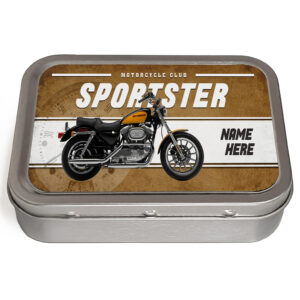 Personalised Harley Davison Sportster Motorcycle Tobacco Tin VBP15