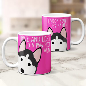 Personalised Husky Dog Paw-fect Mum Dad Mug CP36
