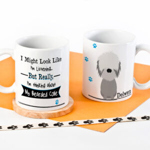 Personalised Bearded Collie Dog Mug DM3