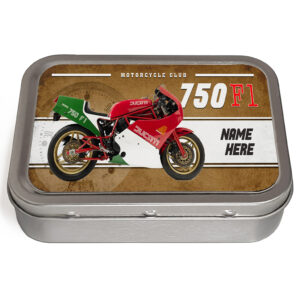 Personalised Ducati 750 F1 Motorcycle Tobacco Tin VBP07