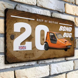 Personalised Bond Bug Classic Car House Number Slate CLS03