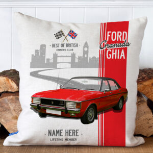 Personalised Ford Granada Ghia Classic Car Cushion Cover CC16