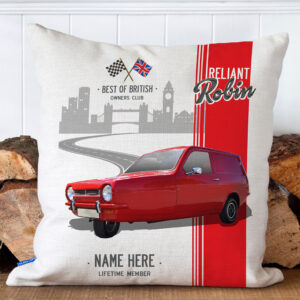 Personalised Reliant Robin Classic Car Cushion Cover CC33