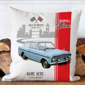 Personalised Vauxhall Viva MK1 Classic Car Cushion Cover CC46
