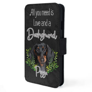 Personalised Dachshund Dog Flip Phone Case ND18