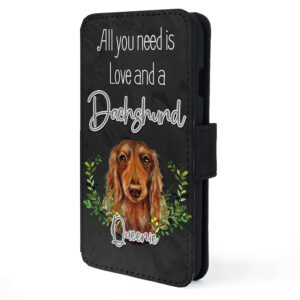 Personalised Dachshund Dog Flip Phone Case ND19