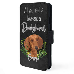 Personalised Dachshund Dog Flip Phone Case ND20