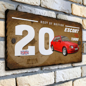 Personalised Escort RS Turbo Classic Car House Number Slate CLS05