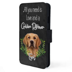 Personalised Golden Retriever Dog Flip Phone Case ND31