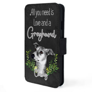 Personalised Greyhound Dog Flip Phone Case ND32