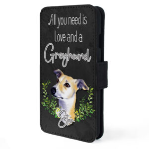 Personalised Greyhound Dog Flip Phone Case ND33