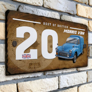 Personalised Morris 1000 Van Classic Car House Number Slate CLS36