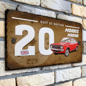 Personalised Morris Marina Classic Car House Number Slate CLS37