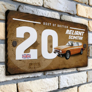 Personalised Reliant Scimitar GTE Classic Car House Number Slate CLS44